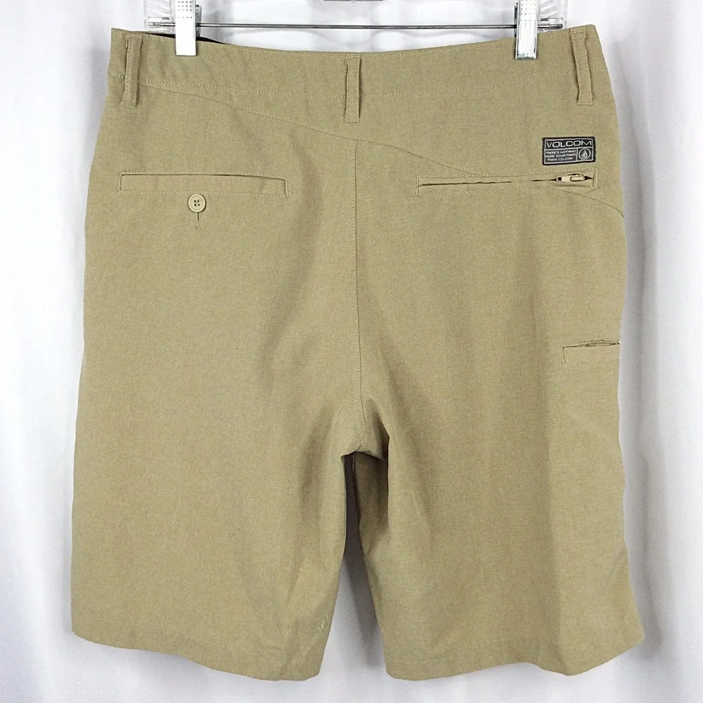 Volcom Surf & Turf 4 Way Stretch Shorts Men's Size 32 Beige Khaki 10